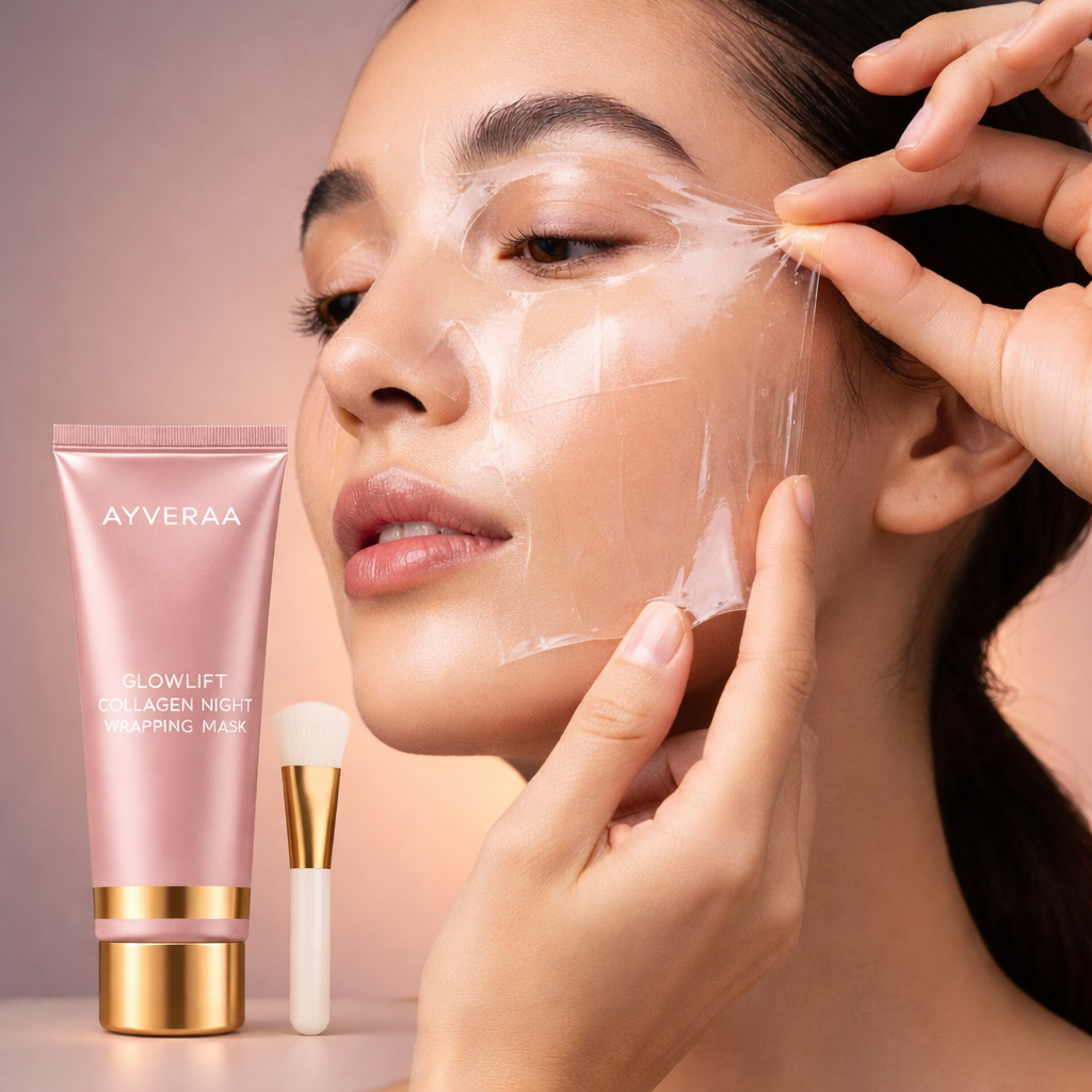 Masque de Nuit au Collagène Ayveraa - Anti-Âge Glass Skin