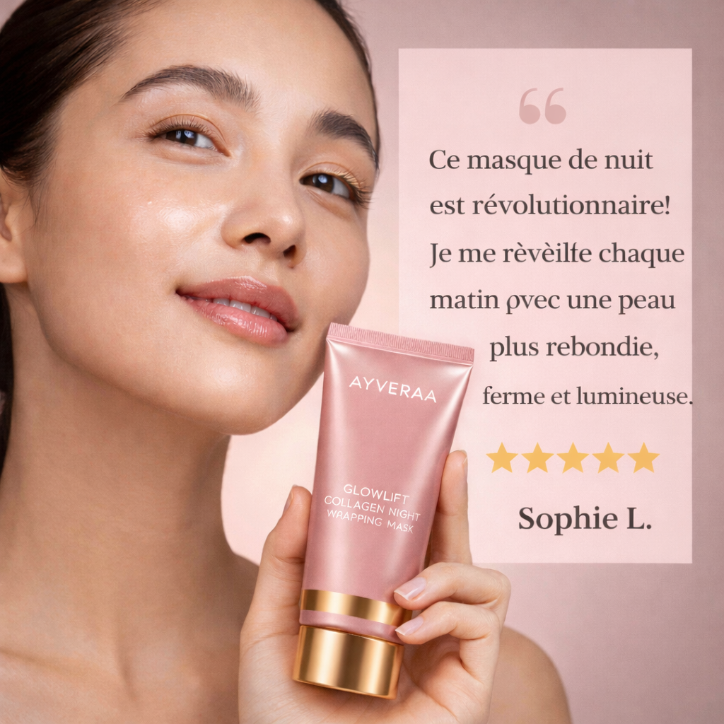 Masque de Nuit au Collagène Ayveraa - Anti-Âge Glass Skin