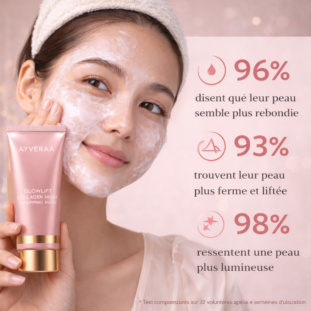 Masque de Nuit au Collagène Ayveraa - Anti-Âge Glass Skin