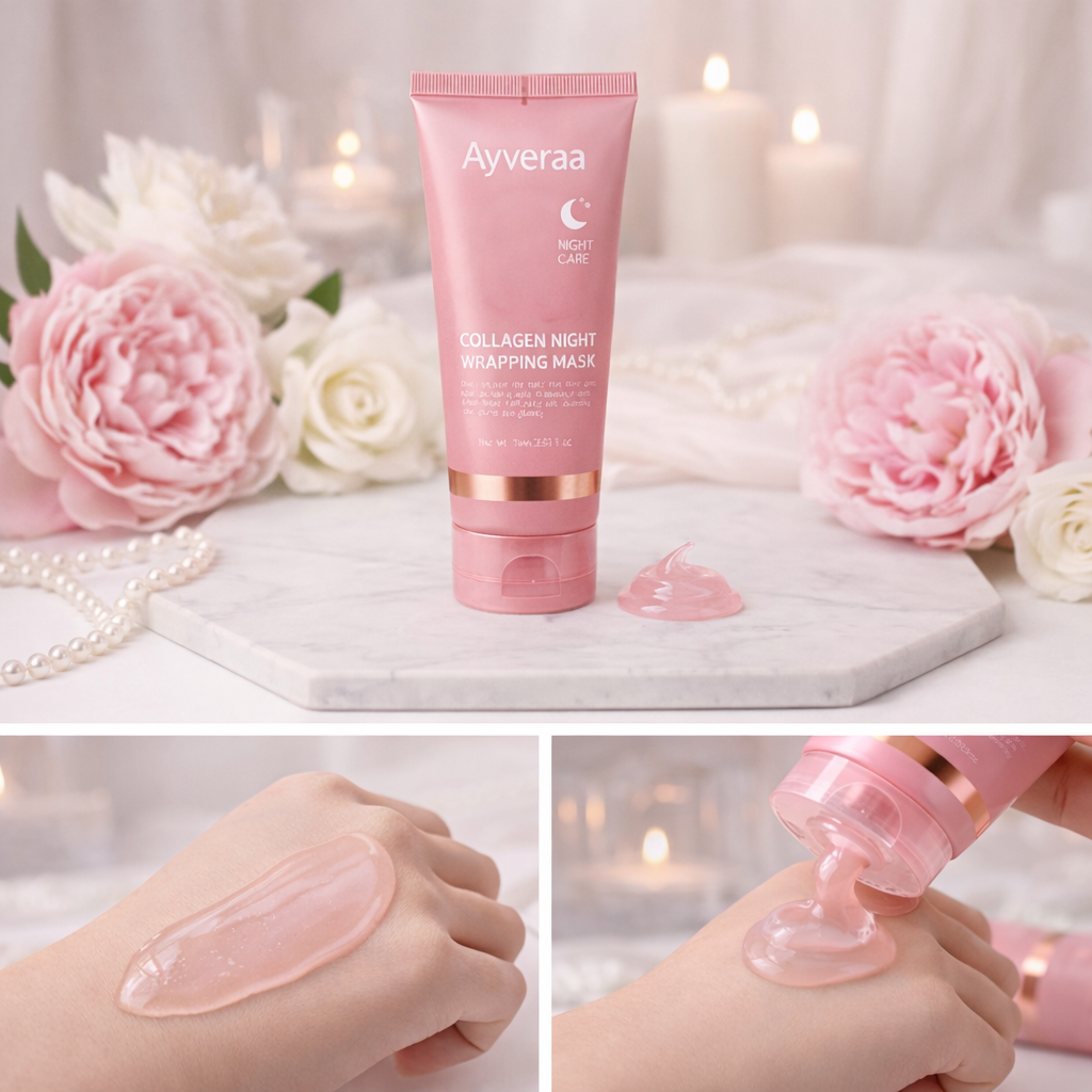 Masque de Nuit au Collagène Ayveraa - Anti-Âge Glass Skin
